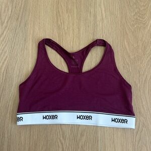 NWOT Woxer Boss 2.0 Plum/Burgundy Sports Bralette L